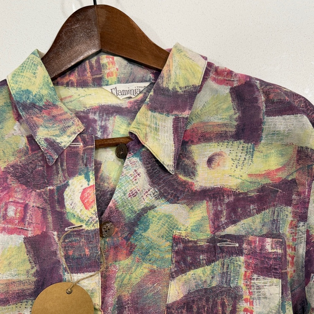 Multicolor Abstract Crop Top